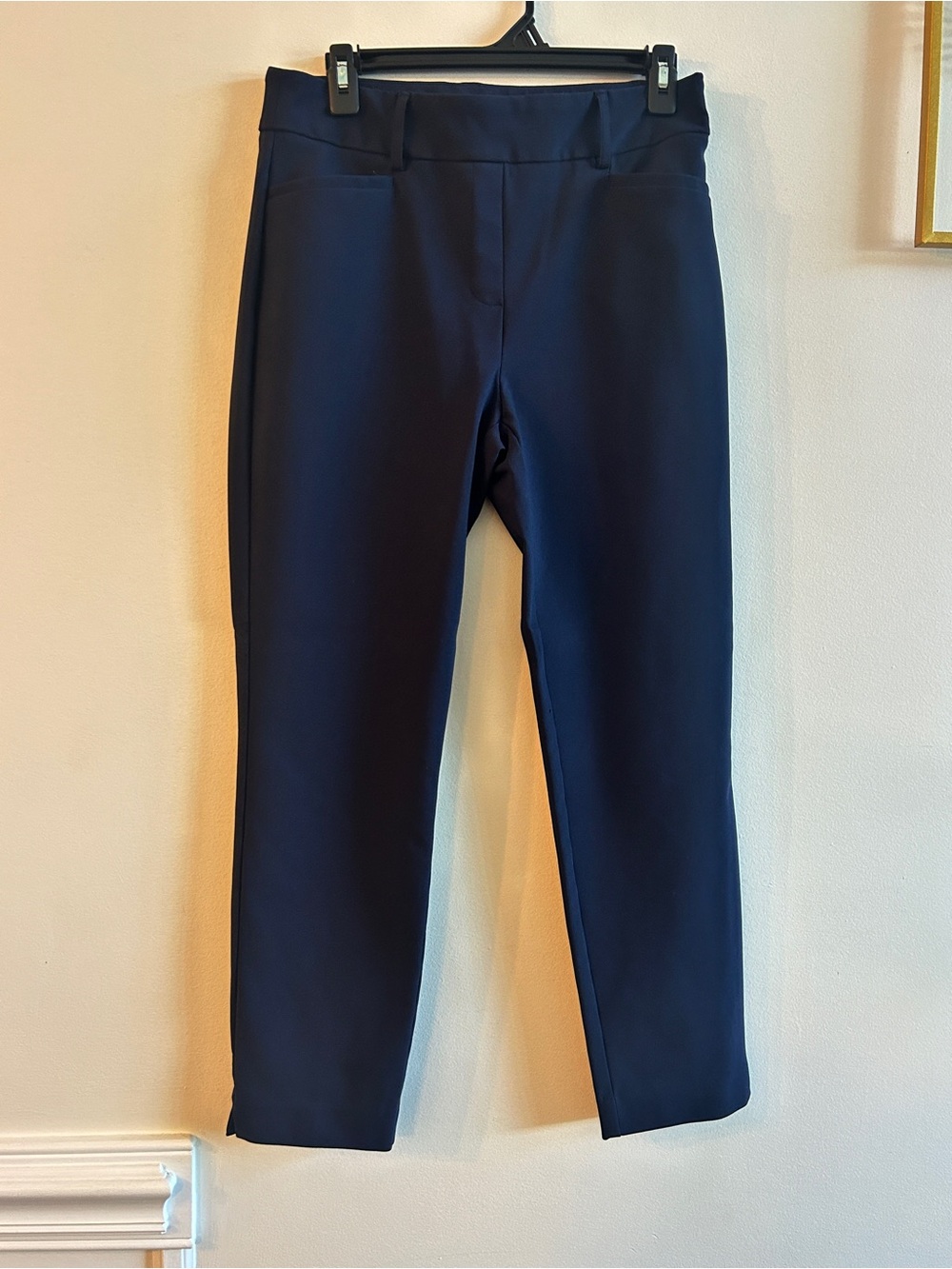 Navy Pull-On Stretch Pants